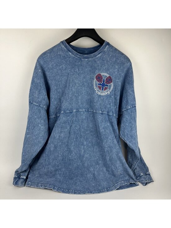 Disney Other - Disney Epcot Norway Spirit Jersey Long Sleeve Shirt Adult Large Blue